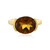 Cognac Quartz Silver Ring