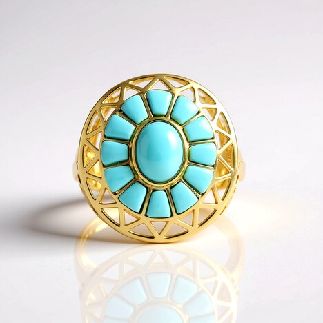 Bague en argent et Turquoise Sleeping Beauty (Faszination Türkis)