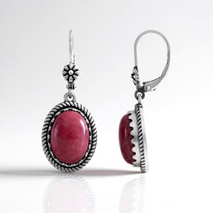Orecchini in argento con Rodonite