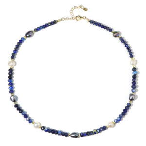 Collar en plata con Perla freshwater negra