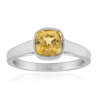 Anillo en plata con Zircón amarillo