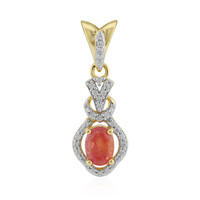 18K Pezzottaite Gold Pendant
