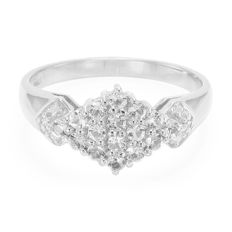 Anillo en plata con Topacio blanco