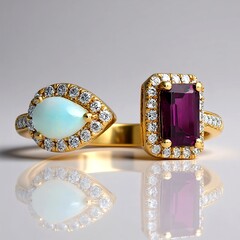 Anello in oro con Rodolite