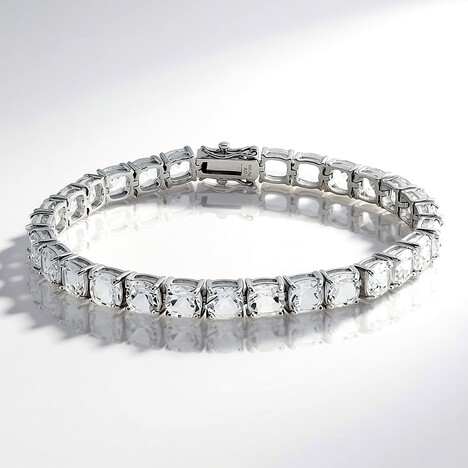 Bracciale in argento con Topazio Bianco