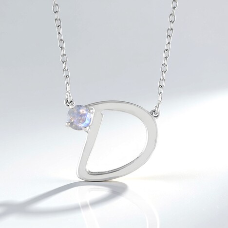 Collana in argento con Pietra di Luna Arcobaleno