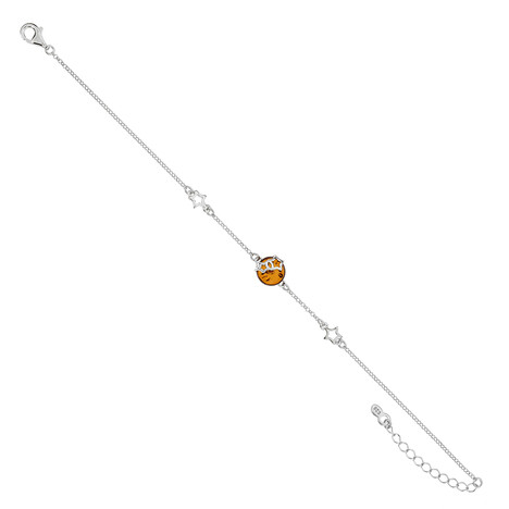 Bracciale in argento con Ambra Baltica (dagen)