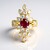 Bague en argent et Rubellite (Gems en Vogue)