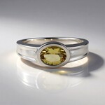 Anello in argento con Berillo Giallo