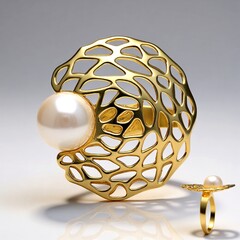 Anello in argento con Perla d'Acqua Dolce Bianca
