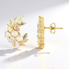 Orecchini in argento con Opale di Welo AAA (de Melo)