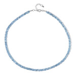 Brasilianischer Aquamarin-Silberhalskette