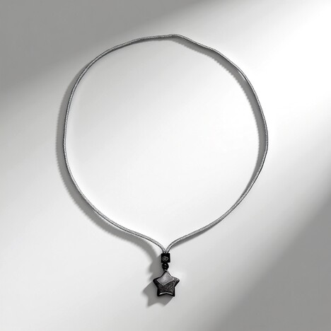 Collana con Ossidiana Argentata
