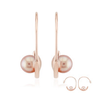 Pendientes en plata con Perla Ming púrpura (TPC)