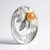 Ciondolo in argento con Pietra di Luna Arancione (MONOSONO COLLECTION)