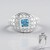Anello in argento con Topazio Blu Svizzero