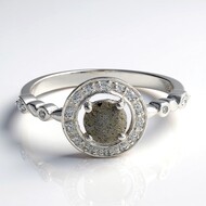 Anillo en plata con Espectrolita