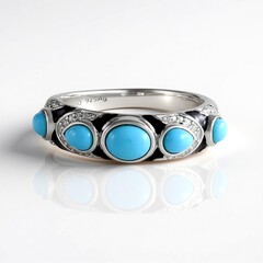 Anello in argento con Turchese Sleeping Beauty (Faszination Türkis)