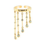 Swiss Blue Topaz Silver Ring (M de Luca)