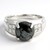 Anello da uomo in argento con Ossidiana Fiocco di Neve