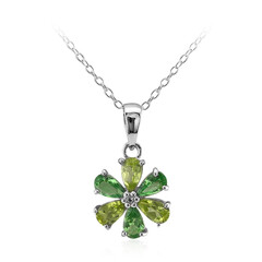 Collier en argent et Péridot de Birmanie