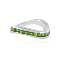 Anillo en plata con Diópsido de Rusia