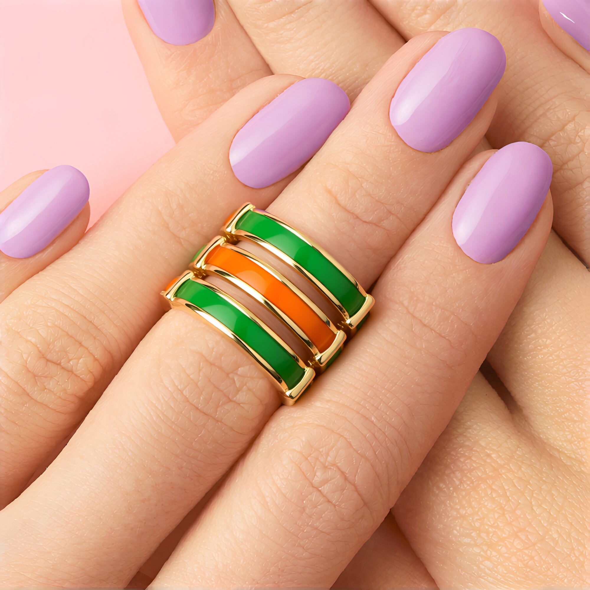 ANELLO A FASCIA MEDIA PLACCATO ORO | Maria E Luisa Jewels - Foto 10