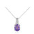 Collier en argent et Topaze mystique couleur myrtille