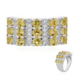 Anello in argento con Berillo Dorato