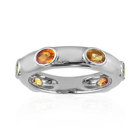 Zilveren ring met saffieren