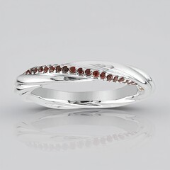 Anello in argento con Granato