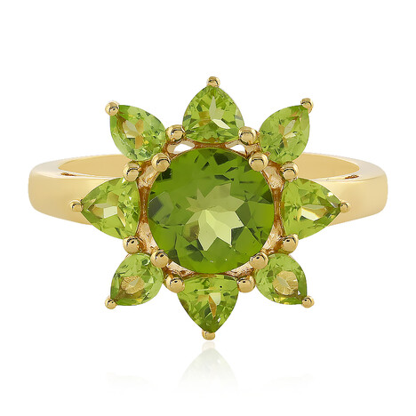 Zilveren ring met een peridoot