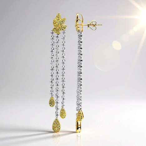 Orecchini in oro con Diamante Giallo SI2 (CIRARI)