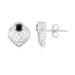 Black Diamond Silver Earrings (Ornaments by de Melo)