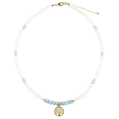 Collar en plata con Aguamarina