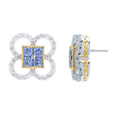 Blue Sapphire Silver Earrings (Gems en Vogue)
