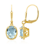 Sky Blue Topaz Silver Earrings