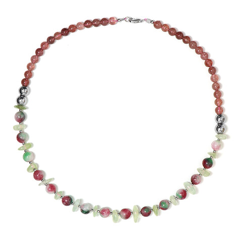 Edelstein-Silberhalskette