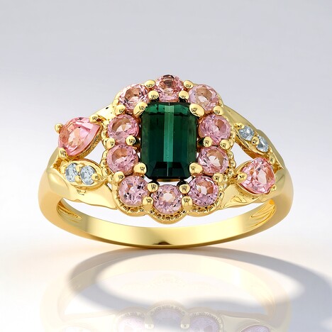 Anello in oro con Indicolite