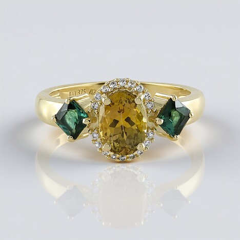 Anello in oro con Tanzanite Gialla (non riscaldata) (Adela Gold)