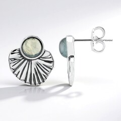 Orecchini in argento con Prehnite