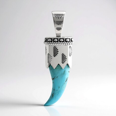 Ciondolo in argento con Turchese Kingman Mohave Blu (Jones Lee)