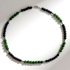 Collana in argento con Giada Canadese