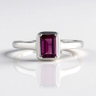 Anillo en plata con Rodolita Naktamunda