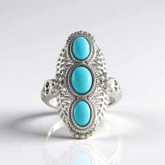 Anello in argento con Turchese Sleeping Beauty (Faszination Türkis)
