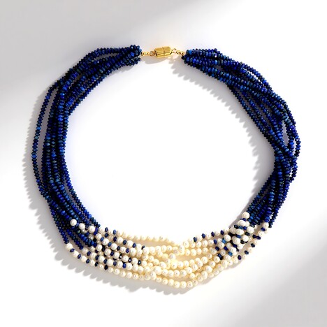 Collana in argento con Perla d'Acqua Dolce Bianca (Riya)