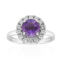 Bague en argent et Améthyste du Maroc