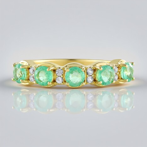 Anello in argento con Smeraldo Russo
