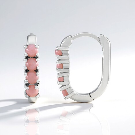 Orecchini in argento con Opale Rosa