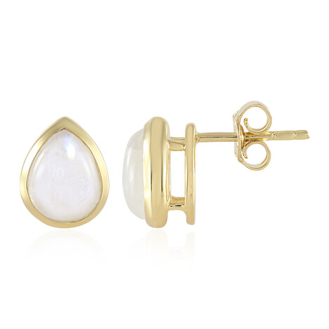 Regenbogen-Mondstein-Silberohrringe